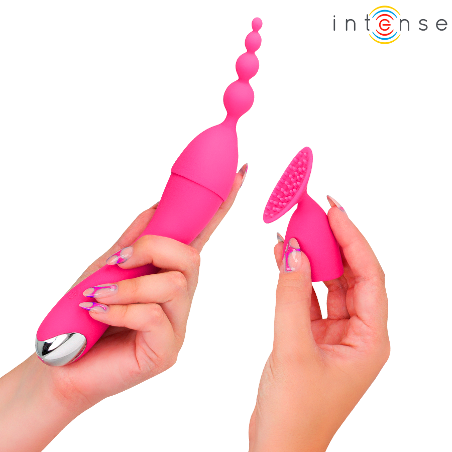 Vibratore con Testine Intercambiabili Intense Cher — 20 Modalità