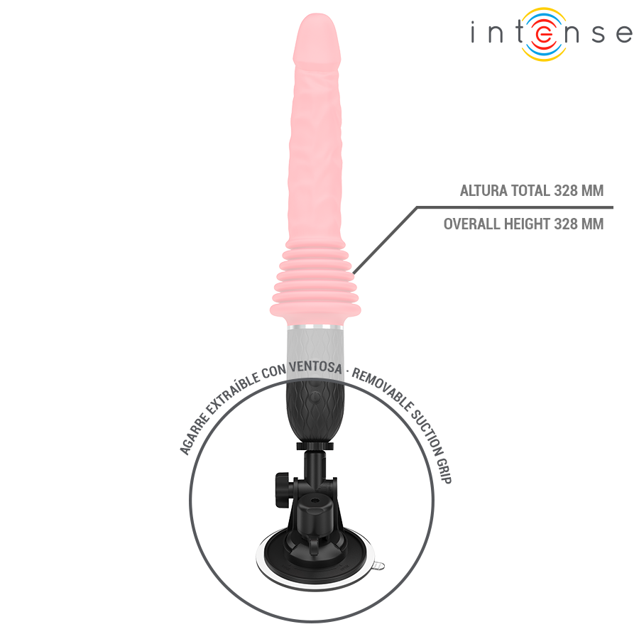 Vibratore a Spinta con Telecomando Intense Cynthia — Riscaldante
