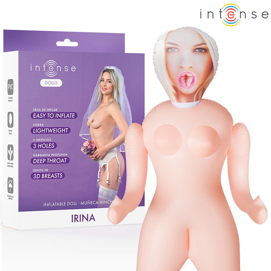 Bambola Gonfiabile 3 Orifizi Intense Dolls Irina — PVC Realistico