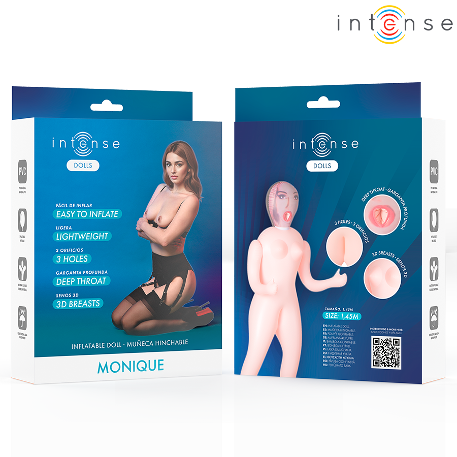 Bambola Gonfiabile 3 Orifizi Intense Dolls Monique — PVC