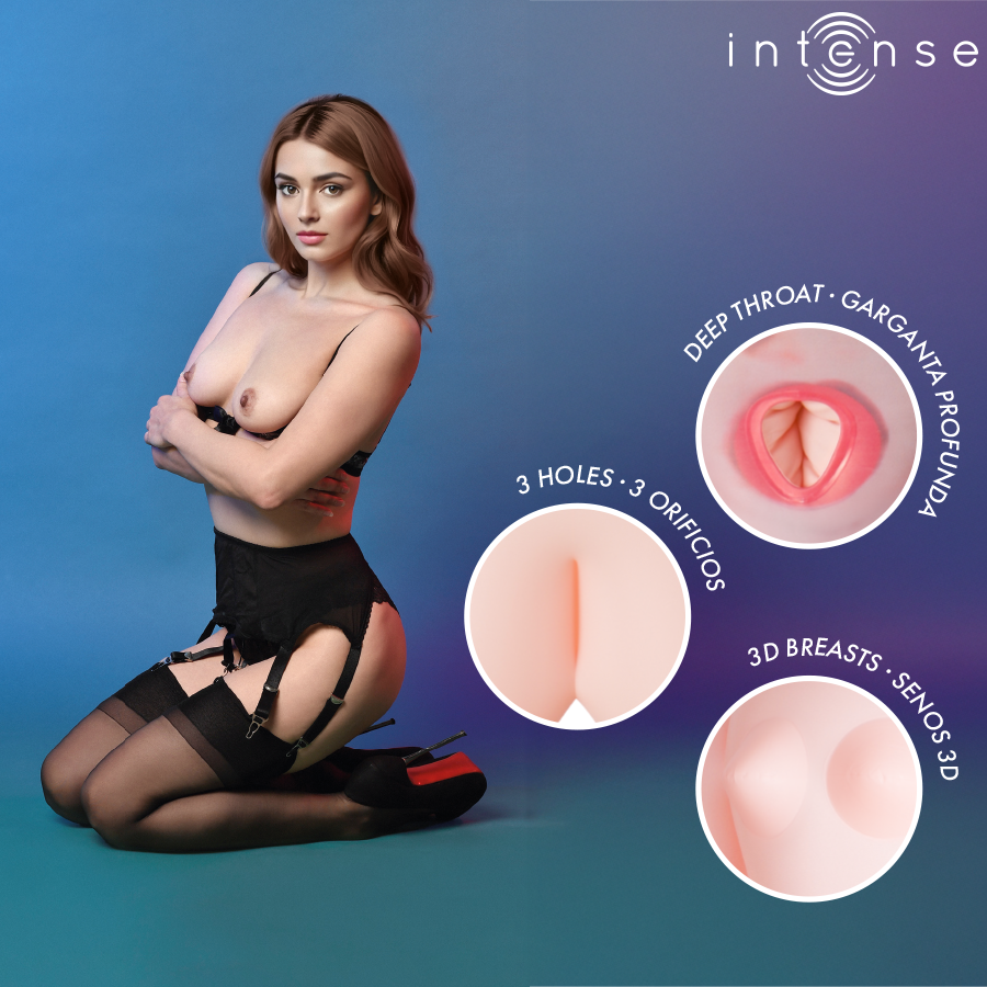 Bambola Gonfiabile 3 Orifizi Intense Dolls Monique — PVC