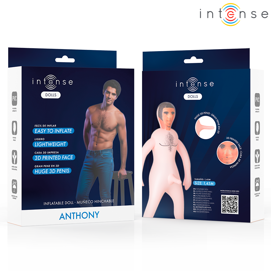 Bambola Gonfiabile Maschile Intense Dolls Anthony — Pene 3D PVC