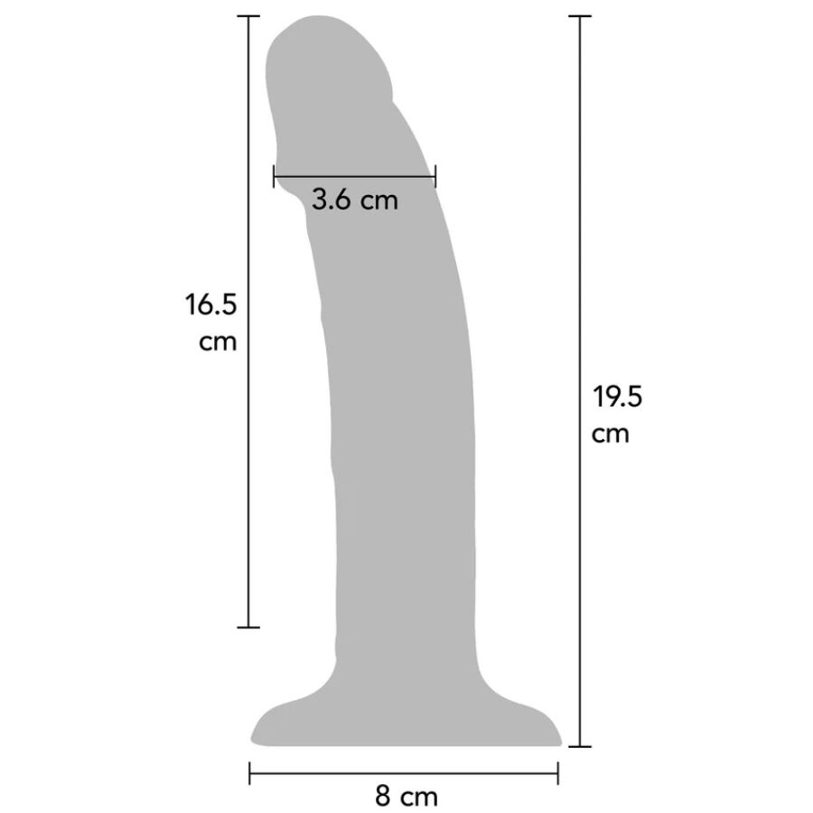 Dildo Realistico Vibrante Toyjoy Get Real — Silicone, 19,5 cm