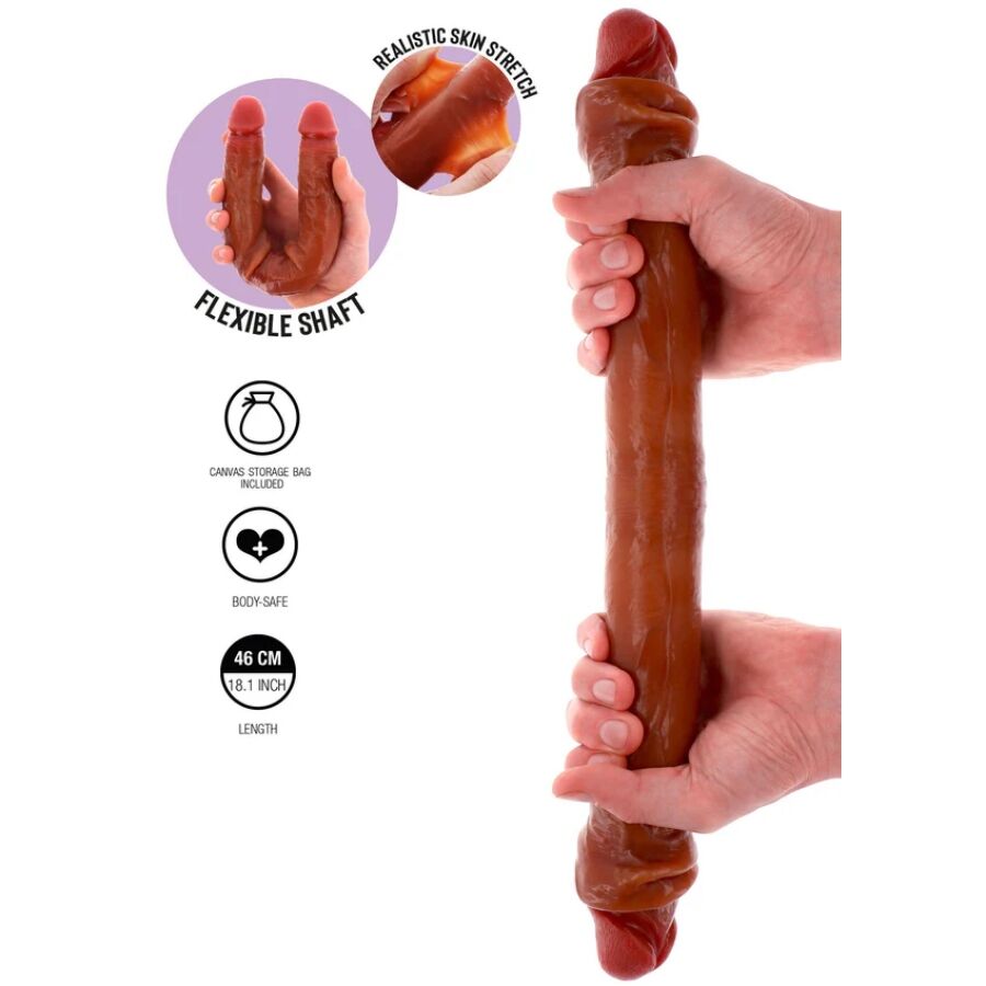 Dildo Doppia Estremità Realistico ToyJoy Get Real — 46 cm