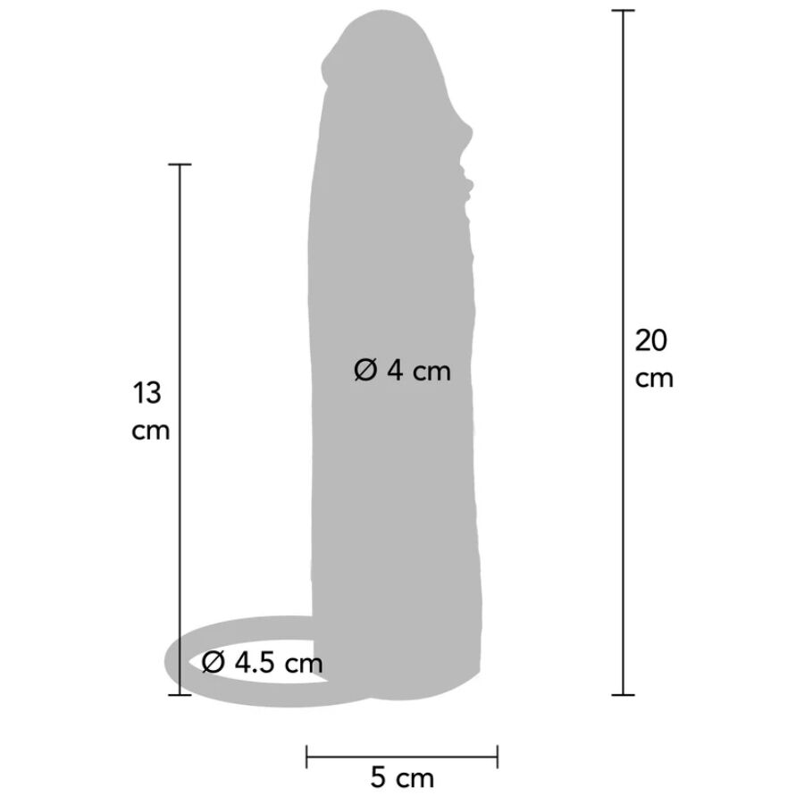 Guaina Fallica Get Real Hydrated Skin — Silicone 20 cm