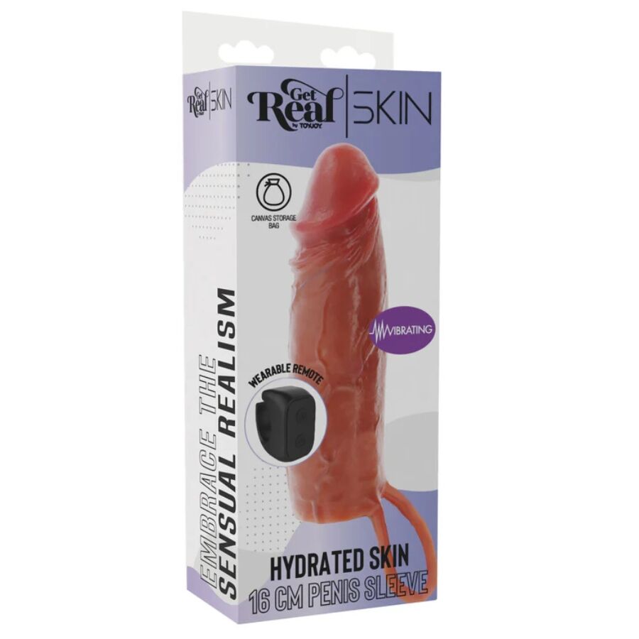 Guaina Fallica Vibrante Get Real Hydrated Skin — Silicone 16 cm