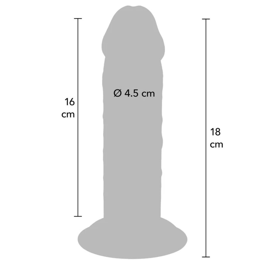 Dildo Realistico Doppia Densità Toyjoy Get Real Deluxe — 18 cm