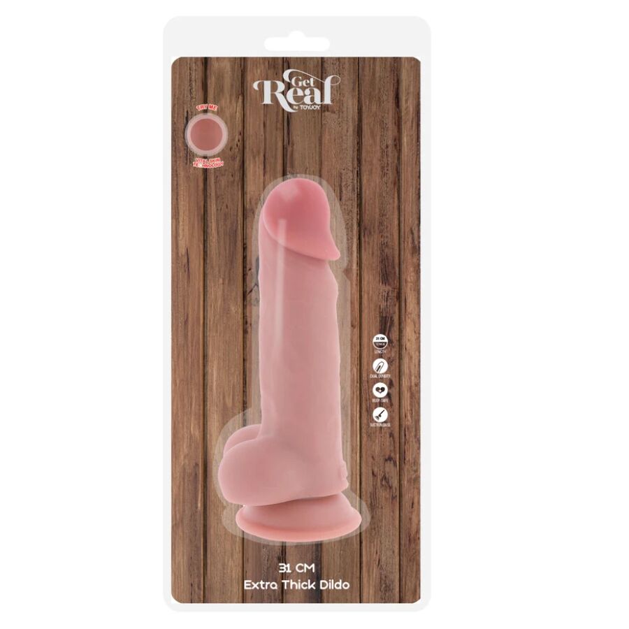 Dildo Realistico Extra Spesso Toyjoy Get Real Deluxe — 31 cm