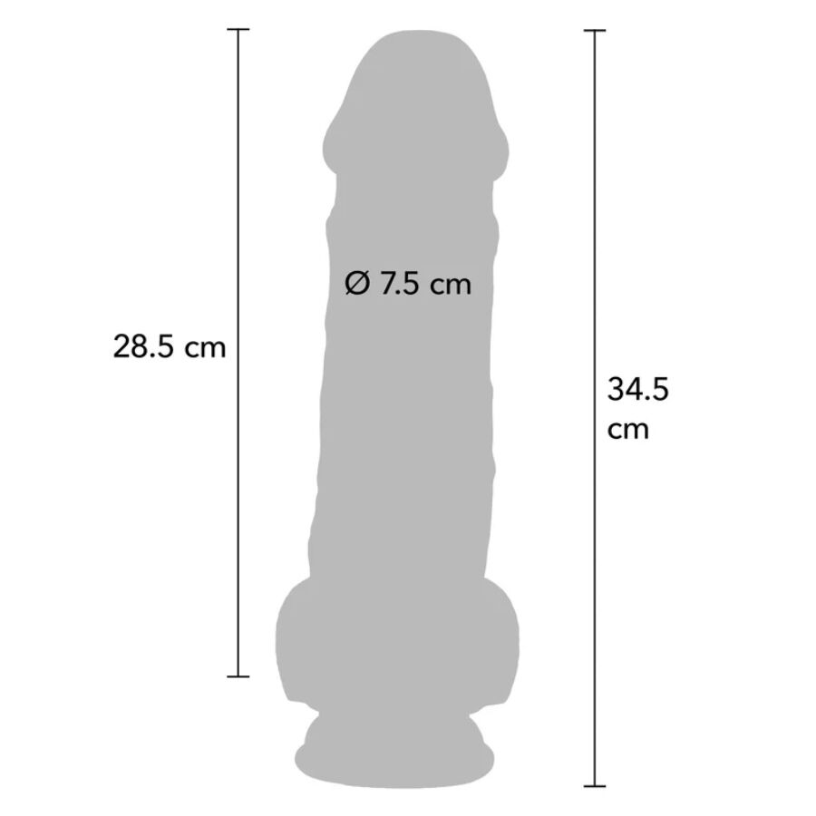 Dildo Realistico Extra Spesso Toyjoy Get Real Deluxe — 34,5 cm