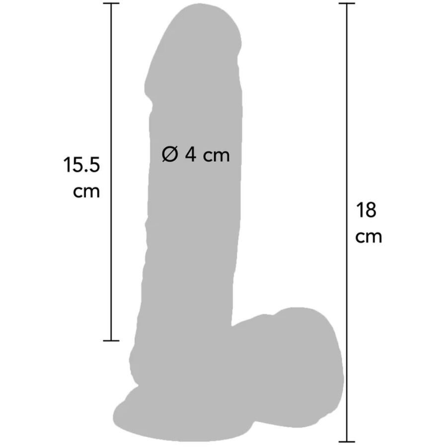 Dildo Realistico Vibrante Get Real — PVC 18 cm, Telecomando