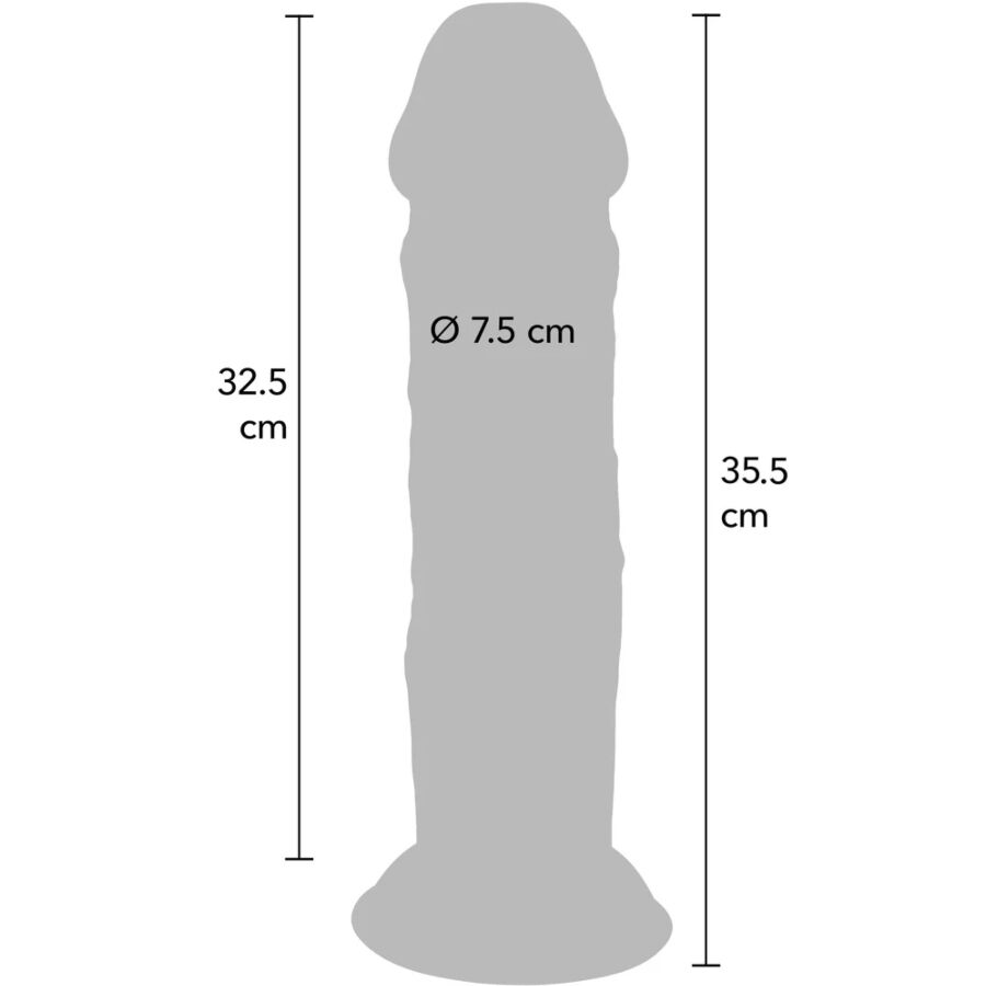 Dildo Realistico Doppia Densità Toyjoy Get Real Deluxe — 35,5 cm