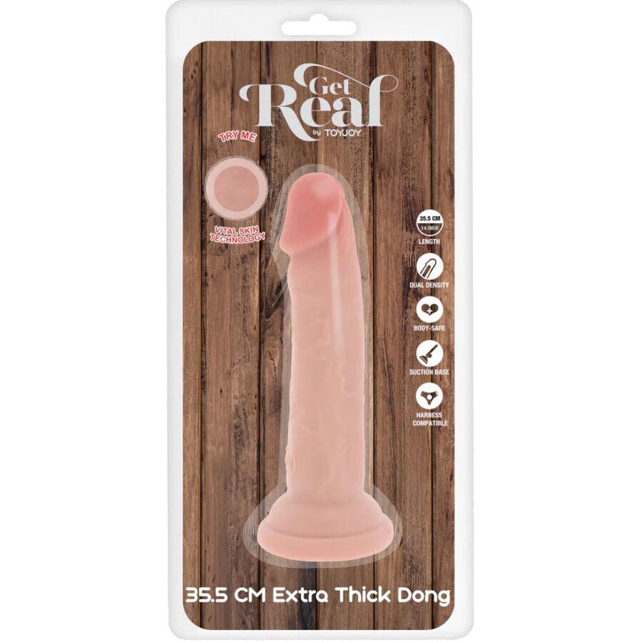 Dildo Realistico Doppia Densità Toyjoy Get Real Deluxe — 35,5 cm