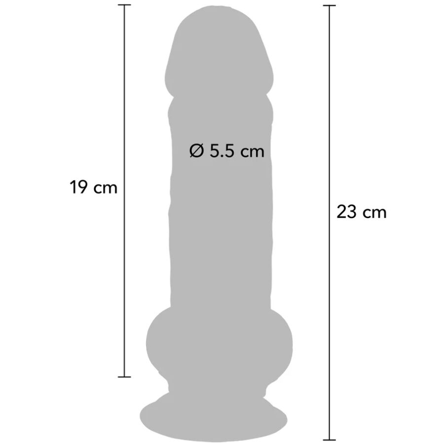 Dildo Realistico con Testicoli Toyjoy Get Real Deluxe — 23 cm