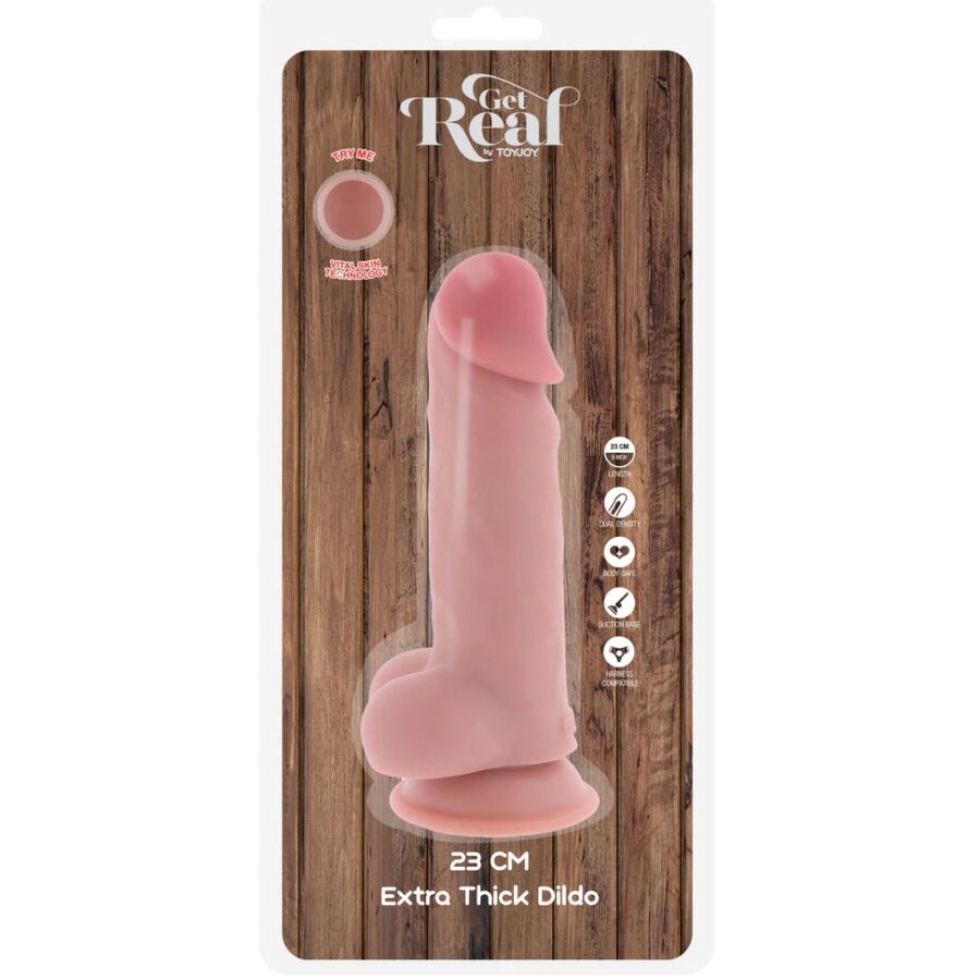 Dildo Realistico con Testicoli Toyjoy Get Real Deluxe — 23 cm