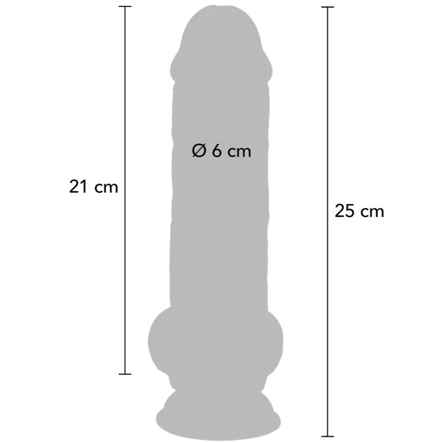 Dildo Realistico Extra Spesso Toyjoy Get Real Deluxe — 25 cm