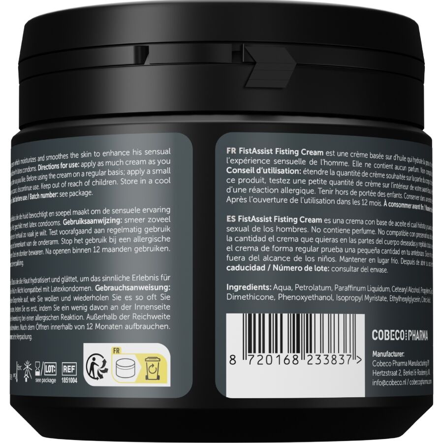 Crema Lubrificante per Fisting Cobeco Fist Assist — 500 ml
