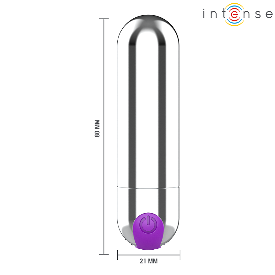 Vibratore Bullet Ricaricabile Intense Karen — Argento