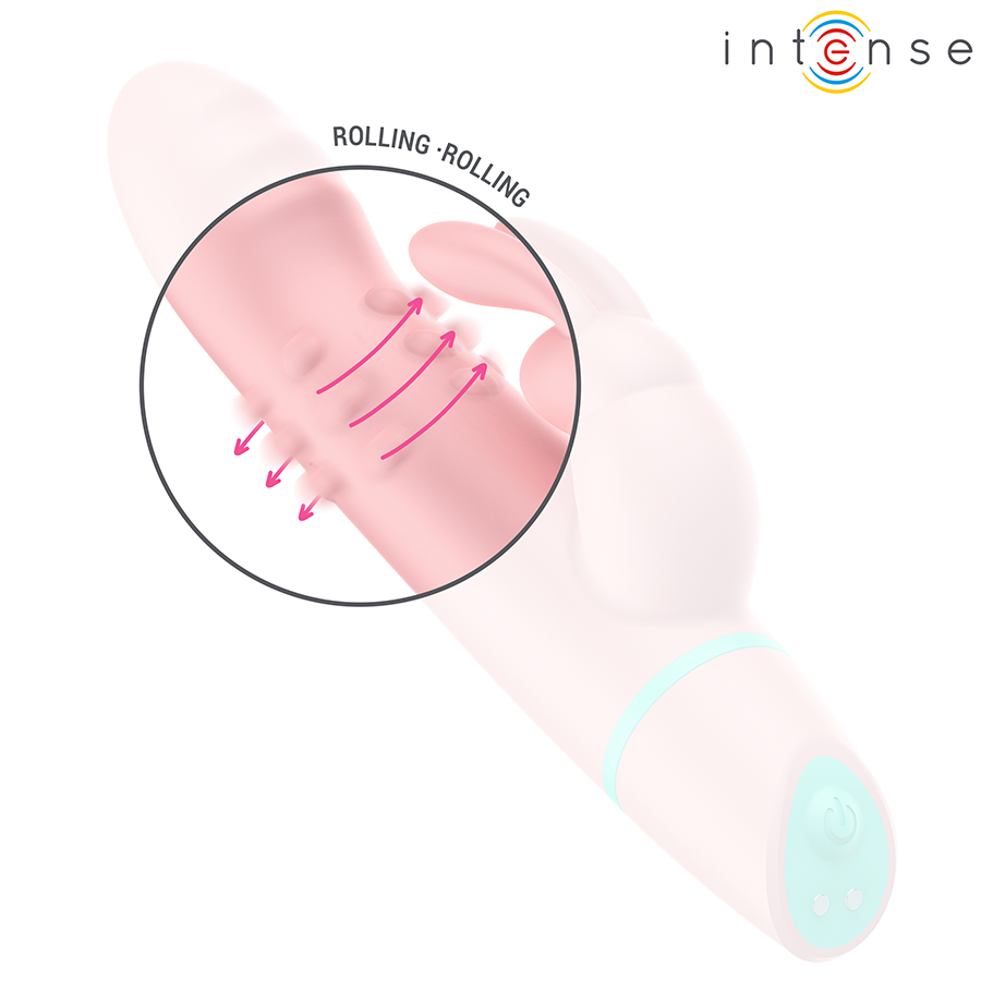 Vibratore Coniglio INTENSE Alvin Rabbit Rotante Oscillante — Rosa