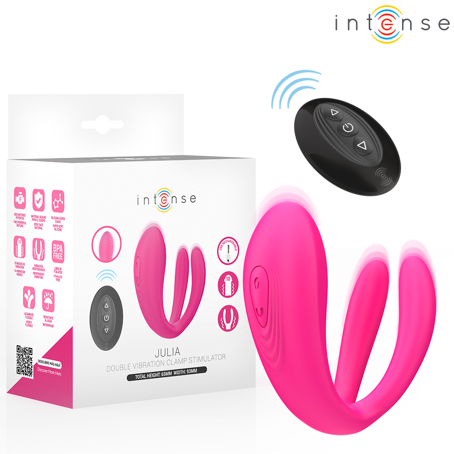 Vibratore Rabbit con Telecomando Intense Julia — 2 Motori