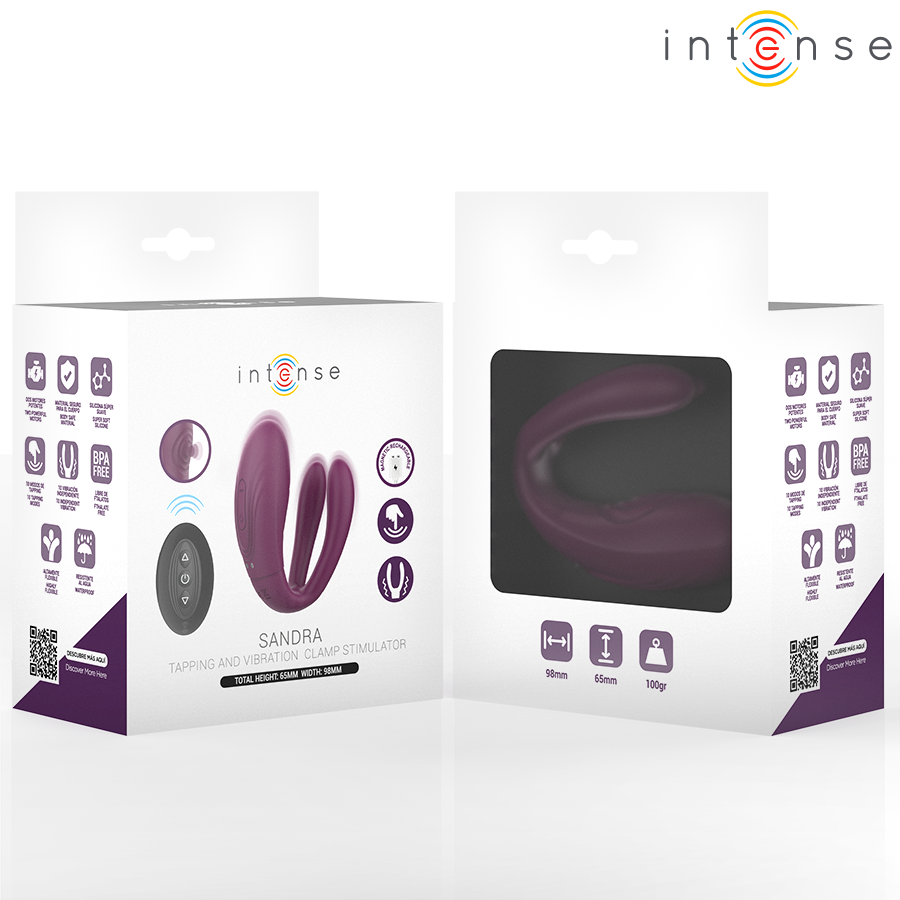 Stimolatore a Morsetto Vibrante Intense Sandra — Telecomando