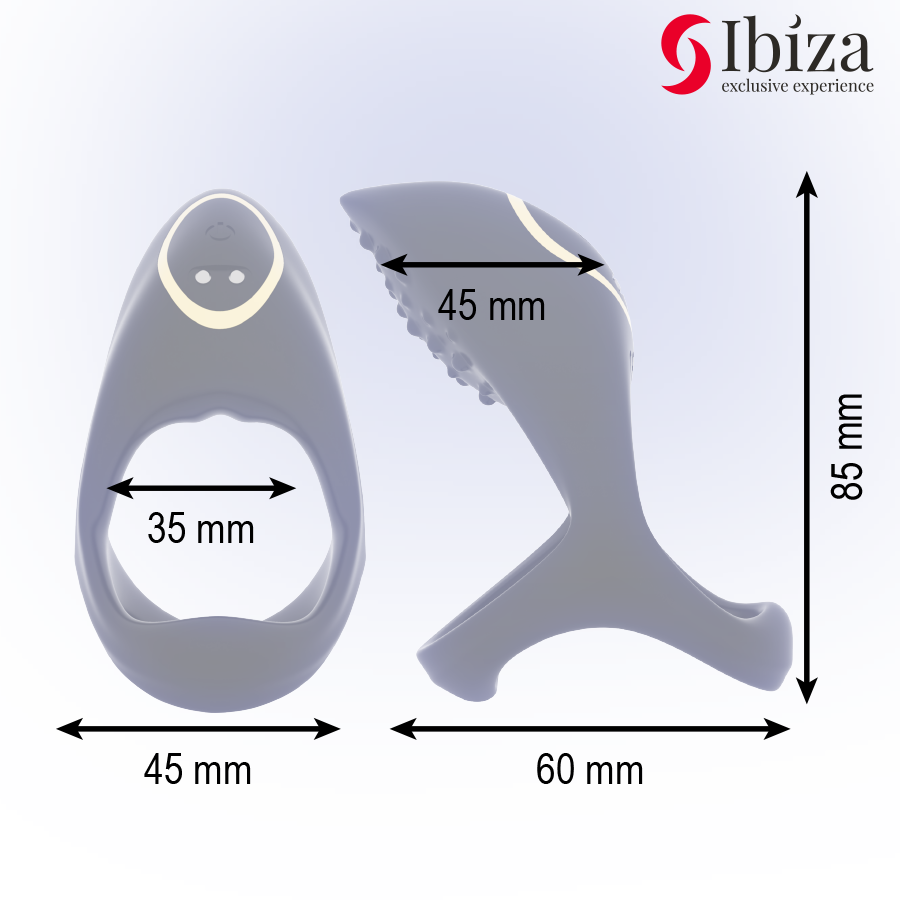 Anello Fallico Vibrante Ibiza Technology — Silicone Medicale