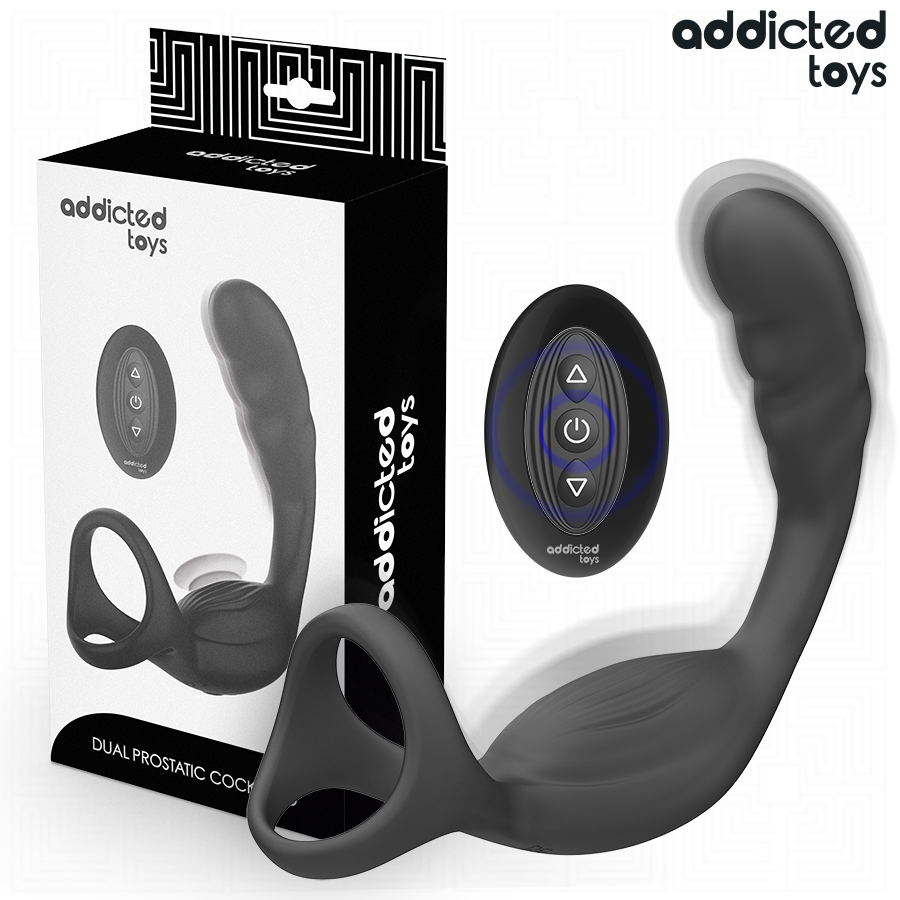 Anello Fallico Vibrante Prostatico Addicted Toys — Doppio, Telecomando