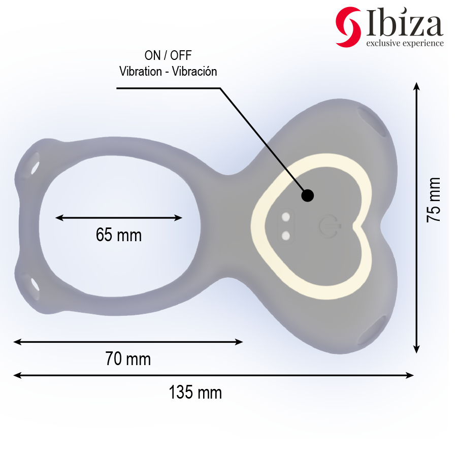 Vibratore di Coppia Ibiza Iel — Telecomando, Indossabile