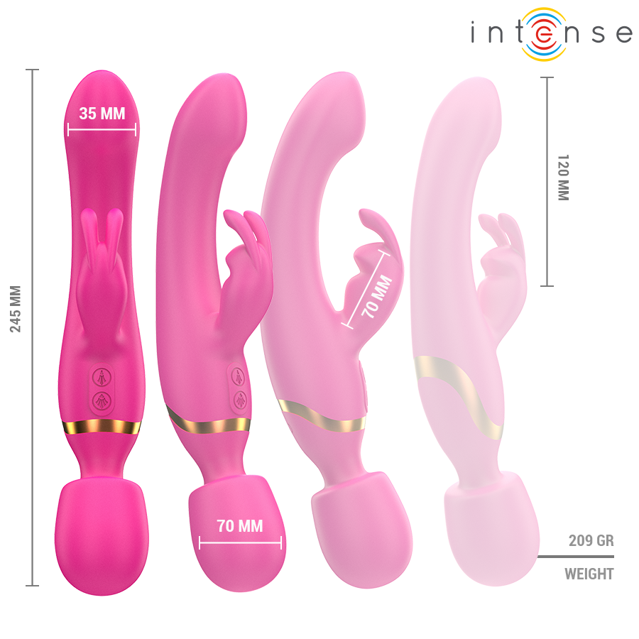 Vibratore Rabbit e Wand Intense Winona — 2 in 1