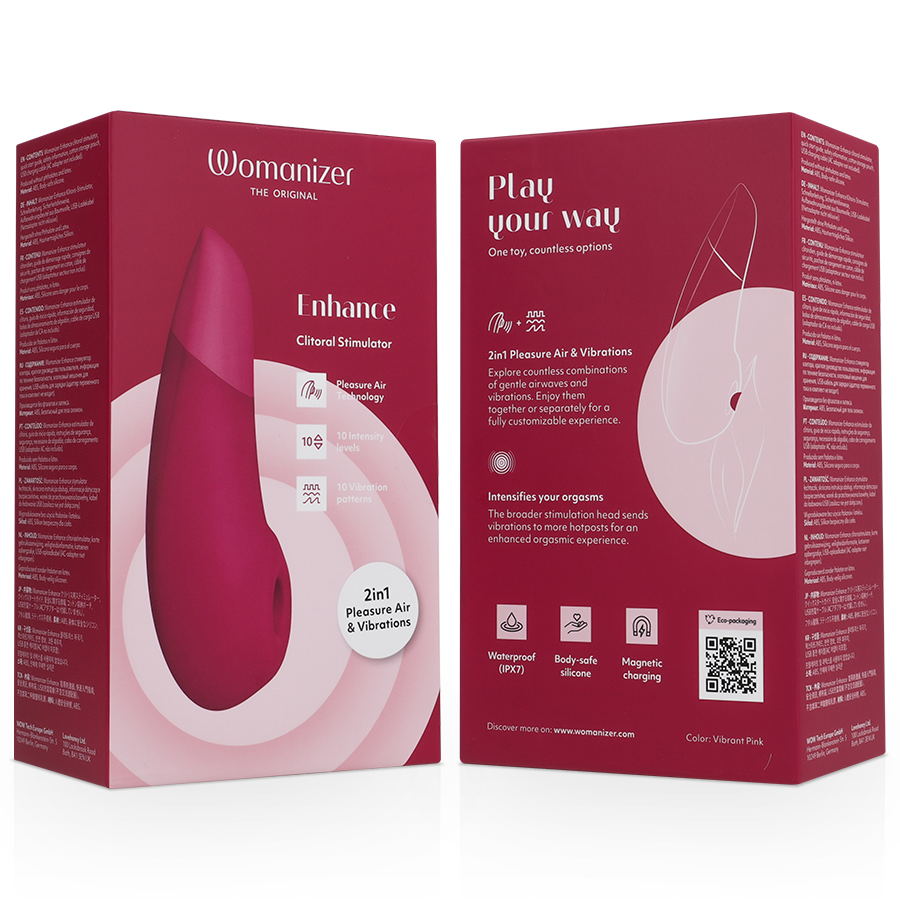 Succhia Clitoride 2in1 Womanizer We-Vibe — Pleasure Air, Rosa