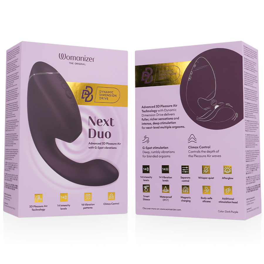 Stimolatore Clitoride e Punto G Womanizer Duo Next — Viola