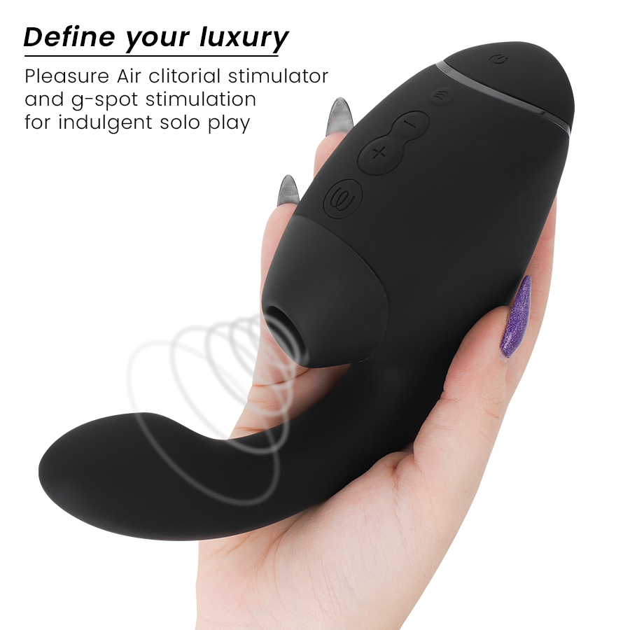 Stimolatore Doppio Clitoride e Punto G Womanizer Duo Next — Nero