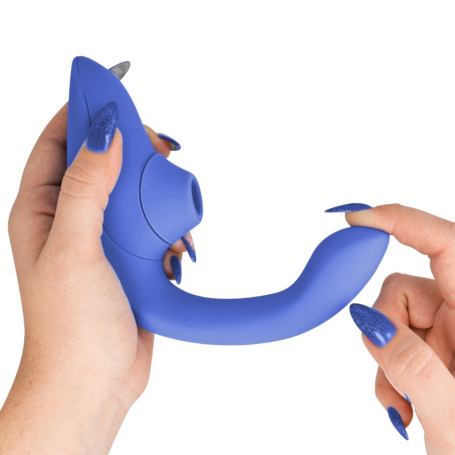 Vibratore Rabbit Womanizer Blend — Doppia Stimolazione, Blu