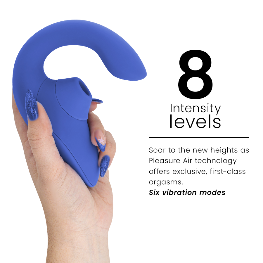 Vibratore Rabbit Womanizer Blend — Doppia Stimolazione, Blu