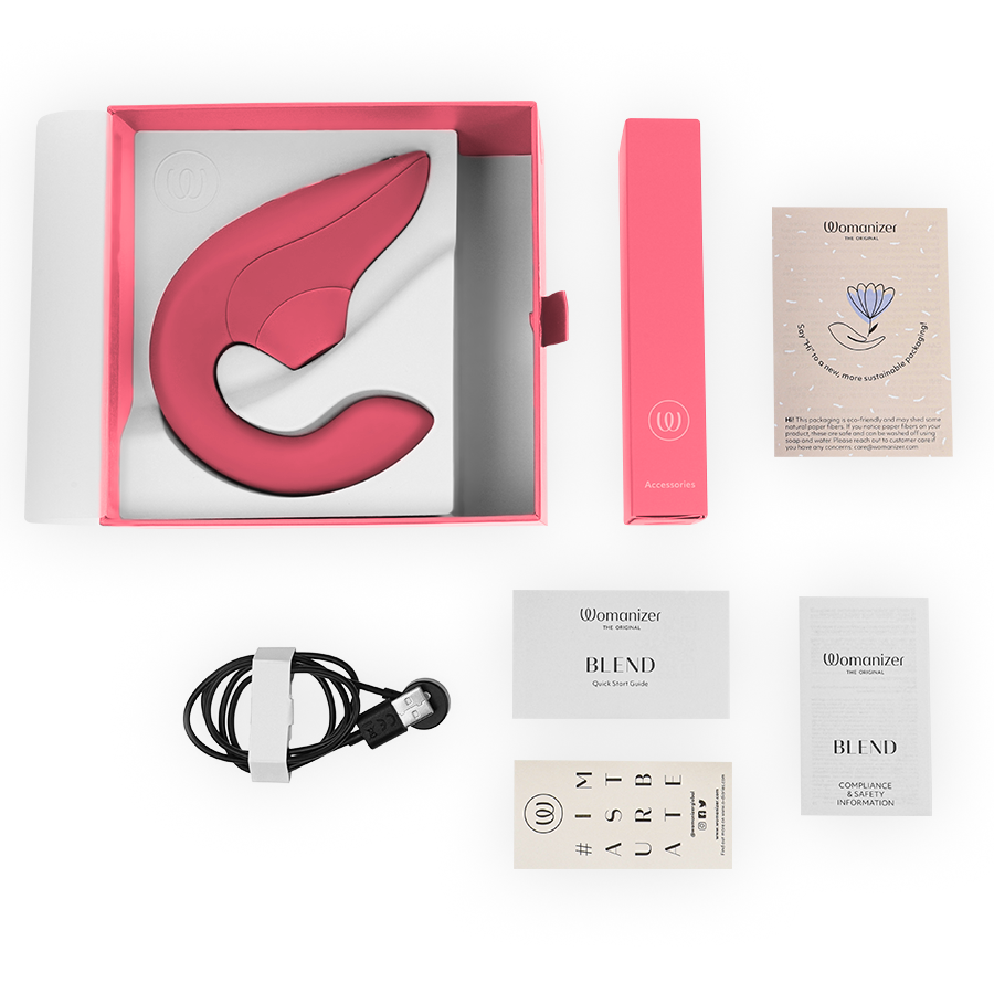 Vibratore Rabbit Womanizer Blend — Pleasure Air, Rosa