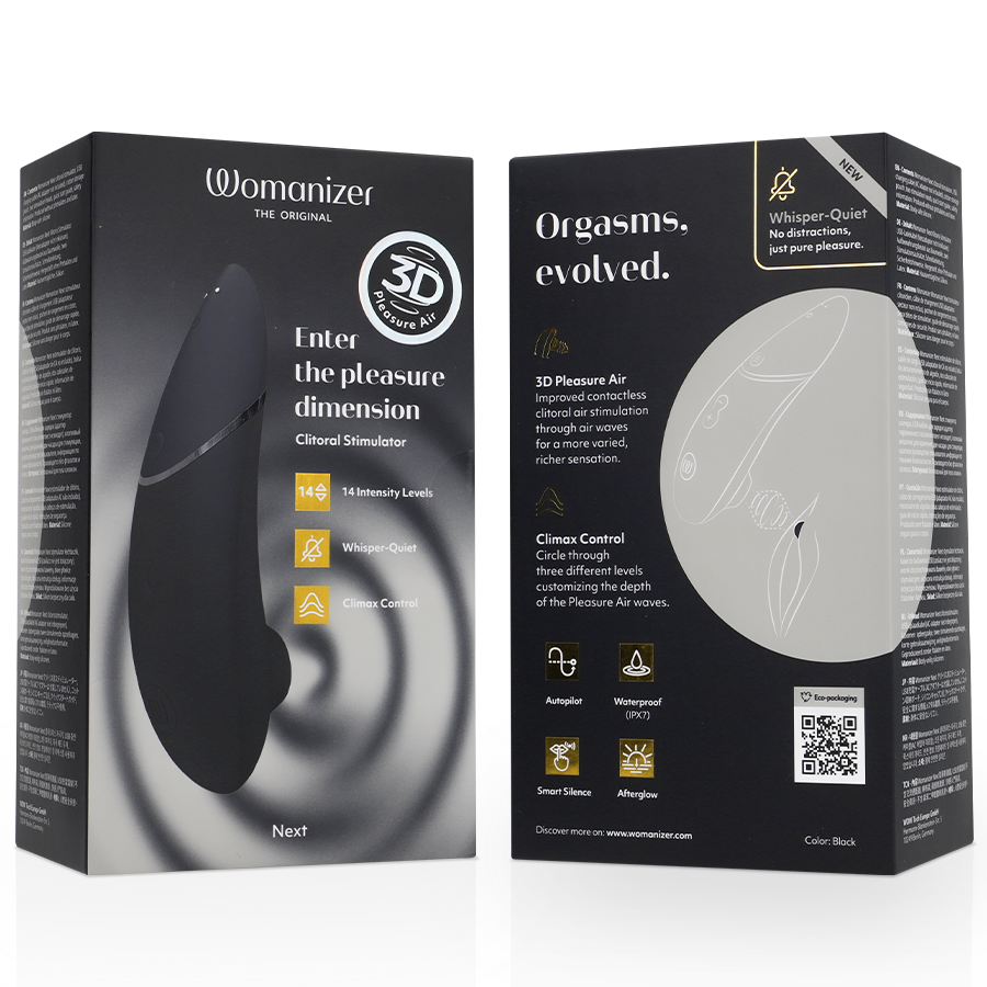 Succhia Clitoride Womanizer Next — 3D Pleasure Air, Nero
