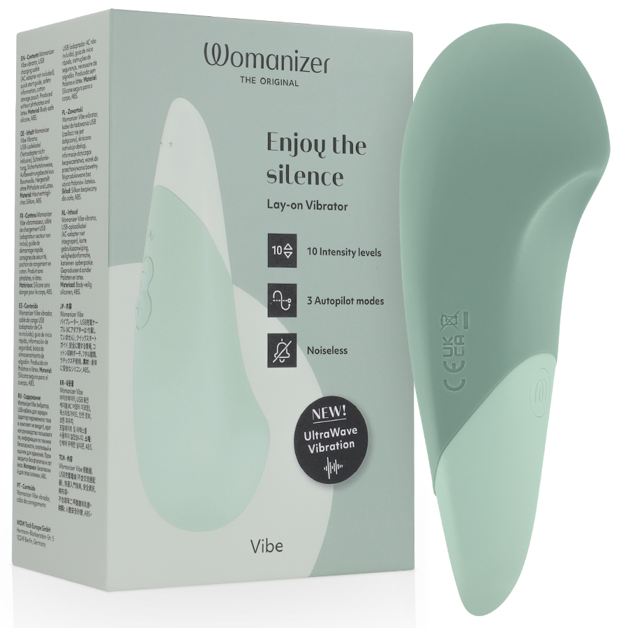 Vibratore Wand Womanizer Vibe Lay-On — Silicone, Salvia