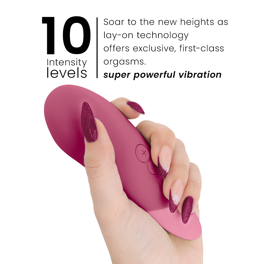 Vibratore Wand Womanizer Vibe Lay-On — 10 Modalità, Rosa Scuro