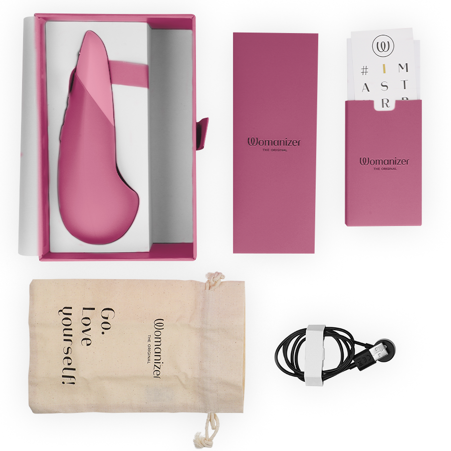 Vibratore Wand Womanizer Vibe Lay-On — 10 Modalità, Rosa Scuro