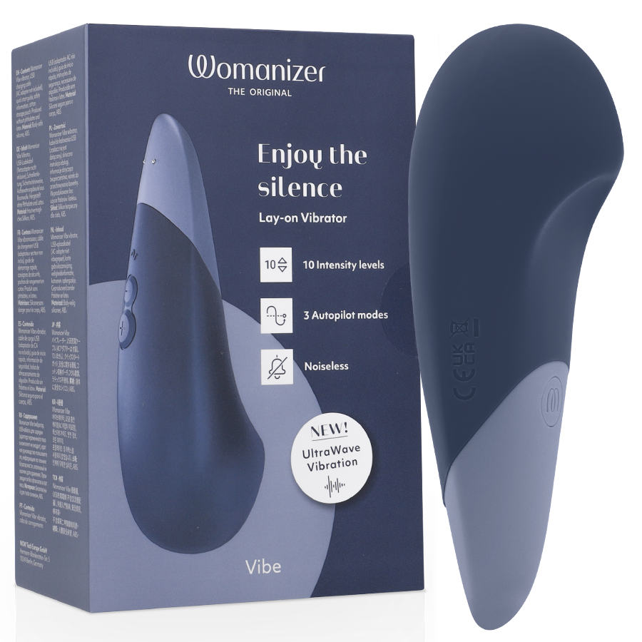 Vibratore Lay-On Womanizer Vibe — Tecnologia UltraWave, Blu Scuro
