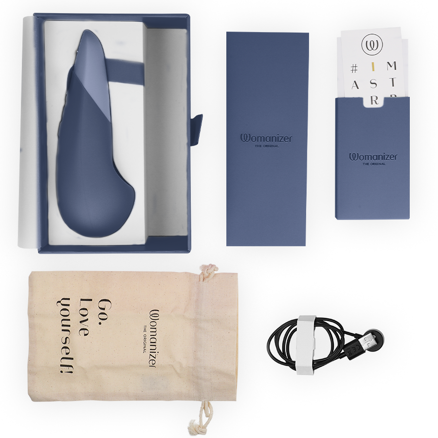 Vibratore Lay-On Womanizer Vibe — Tecnologia UltraWave, Blu Scuro