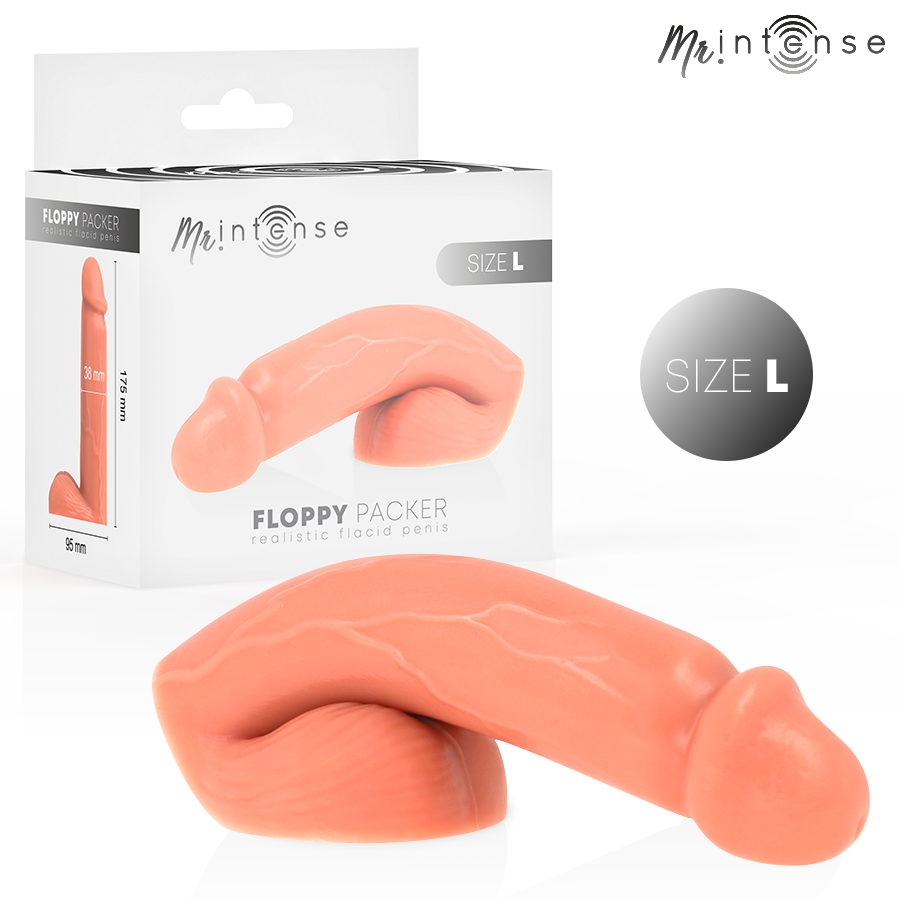 Packer MR. INTENSE DILDOS Floppy Size L Realistico — Con Testicoli