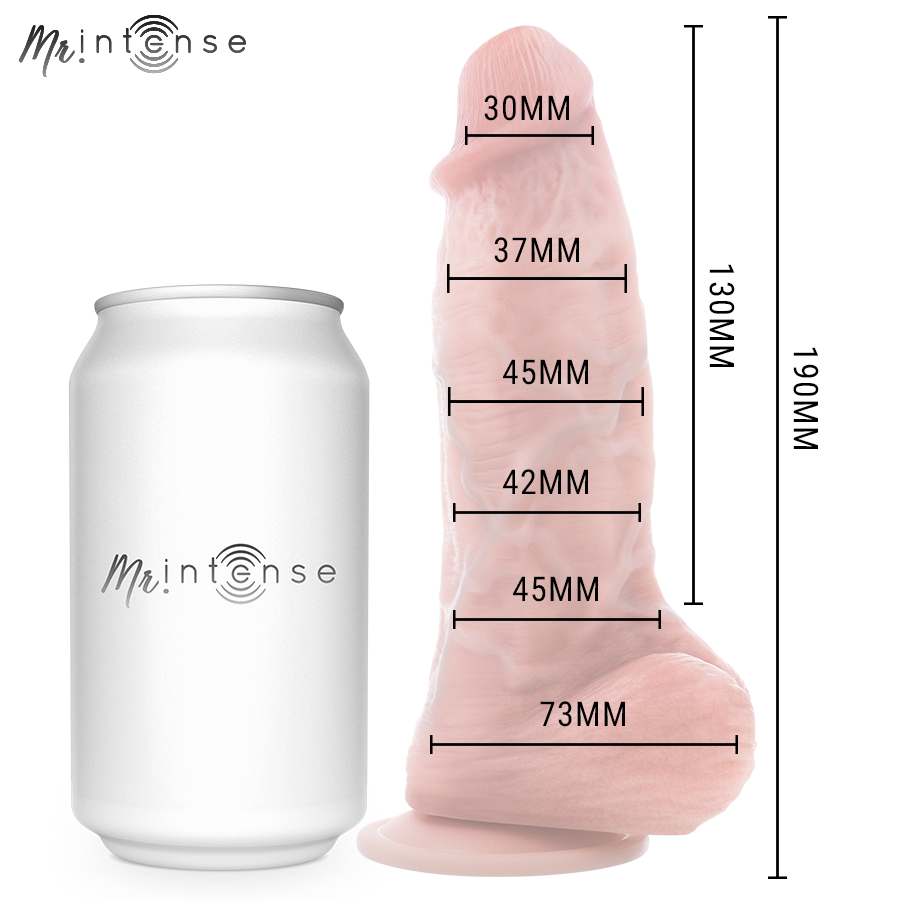 Fallo Realistico MR. INTENSE Spencer 19cm Silicone — Nero