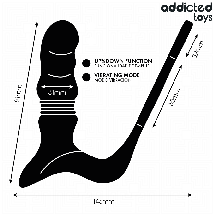 Massaggiatore Prostatico Vibrante Addicted Toys Up&Down — 3 Motori