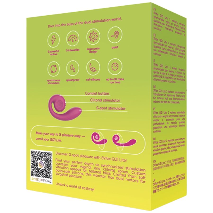Vibratore Rabbit Punto G Snail Vibe Gizi Lite — Doppia Stimolazione
