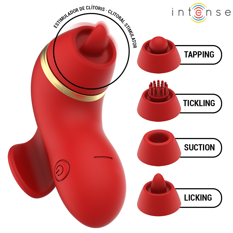Stimolatore Clitoride Intense Patty — 4 Testine, Multifunzione
