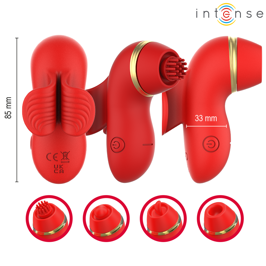 Stimolatore Clitoride Intense Patty — 4 Testine, Multifunzione