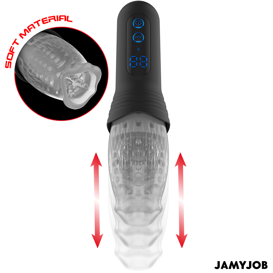 Masturbatore Maschile con Spinta e Rotazione Jamyjob Blow-R