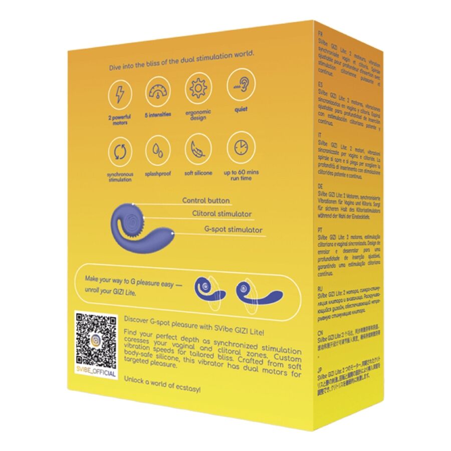 Vibratore Rabbit Punto G Snail Vibe Gizi Lite — Doppia Stimolazione