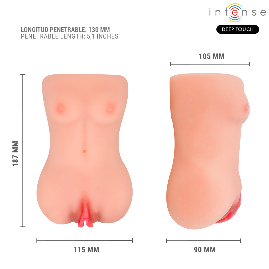 Masturbatore Maschile Realistico Intense Catherine — Ventosa