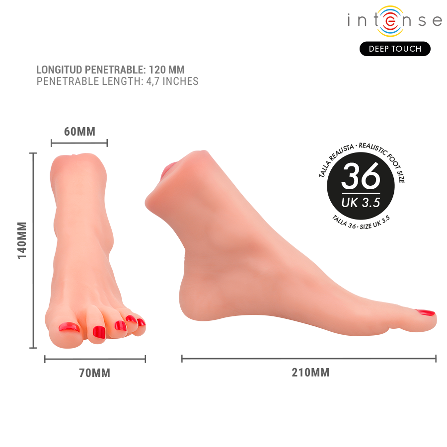 Masturbatore a Forma di Piede Intense Gabbie — TPE, 2 Pezzi